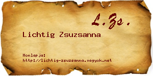 Lichtig Zsuzsanna névjegykártya